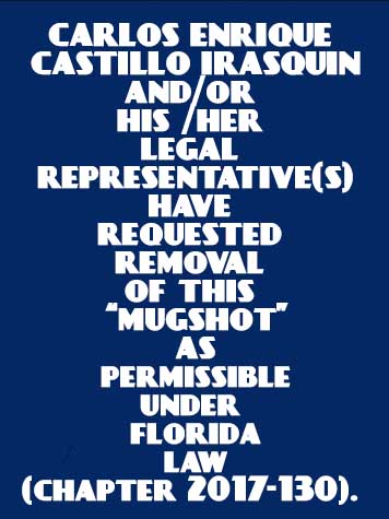  CARLOS ENRIQUE CASTILLO IRASQUIN Results from Palm Beach County Florida for  CARLOS ENRIQUE CASTILLO IRASQUIN