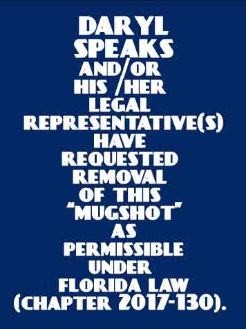  DARYL SPEAKS Results from Palm Beach County Florida for  DARYL SPEAKS