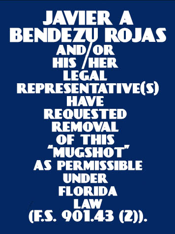  JAVIER A BENDEZU ROJAS Results from Palm Beach County Florida for  JAVIER A BENDEZU ROJAS