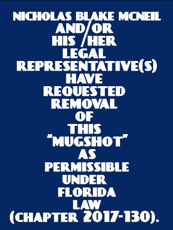  NICHOLAS BLAKE MCNEIL Results from Palm Beach County Florida for  NICHOLAS BLAKE MCNEIL