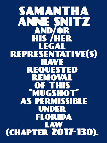  SAMANTHA ANNE SNITZ Results from Palm Beach County Florida for  SAMANTHA ANNE SNITZ