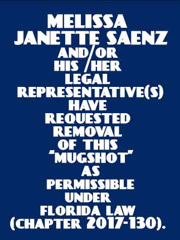  MELISSA JANETTE SAENZ Results from Palm Beach County Florida for  MELISSA JANETTE SAENZ