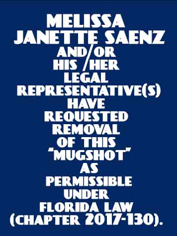 MELISSA JANETTE SAENZ Results from Palm Beach County Florida for MELISSA JANETTE SAENZ MELISSA JANETTE SAENZ Results from Palm Beach County Florida for MELISSA JANETTE SAENZ