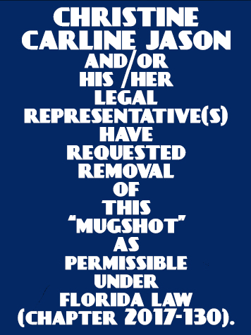  CHRISTINE CARLINE JASON Results from Palm Beach County Florida for  CHRISTINE CARLINE JASON