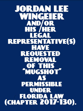  JORDAN LEE WINGEIER Results from Palm Beach County Florida for  JORDAN LEE WINGEIER