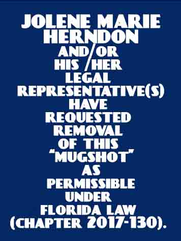  JOLENE MARIE HERNDON Results from Palm Beach County Florida for  JOLENE MARIE HERNDON