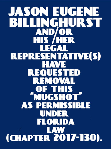  JASON EUGENE BILLINGHURST Results from Palm Beach County Florida for  JASON EUGENE BILLINGHURST