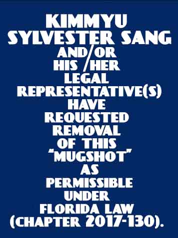  KIMMYU SYLVESTER SANG Results from Palm Beach County Florida for  KIMMYU SYLVESTER SANG