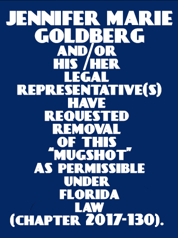  JENNIFER MARIE GOLDBERG Results from Palm Beach County Florida for  JENNIFER MARIE GOLDBERG