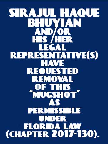  SIRAJUL HAQUE BHUYIAN Results from Palm Beach County Florida for  SIRAJUL HAQUE BHUYIAN