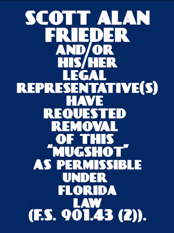  SCOTT ALAN FRIEDER Results from Palm Beach County Florida for  SCOTT ALAN FRIEDER