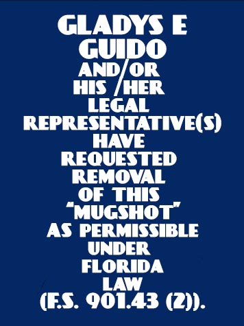 GLADYS E GUIDO Results from Palm Beach County Florida for  GLADYS E GUIDO