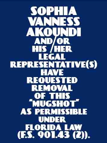  SOPHIA VANNESS AKOUNDI Resultados de la busqueda para Palm Beach County Florida para  SOPHIA VANNESS AKOUNDI