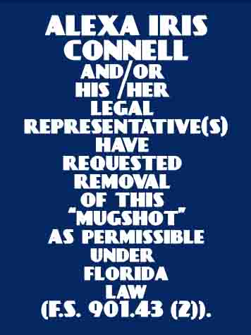  ALEXA IRIS CONNELL Results from Palm Beach County Florida for  ALEXA IRIS CONNELL