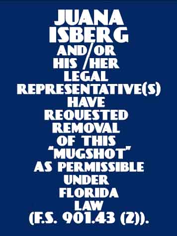  JUANA ISBERG Results from Palm Beach County Florida for  JUANA ISBERG